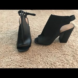 Black chunky heels